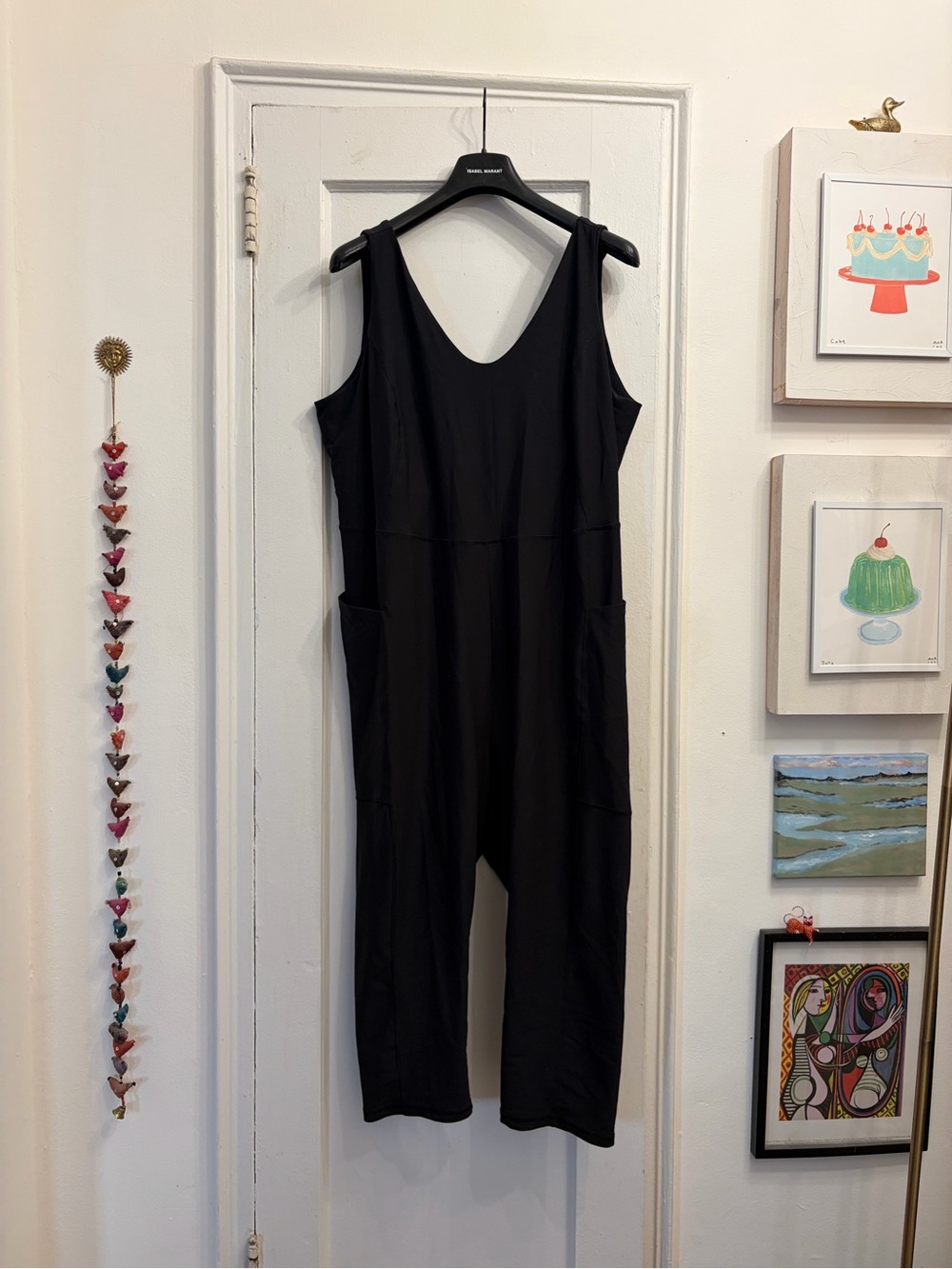 Old Navy Black Sleeveless V-Neck Jumpsuit with Pockets